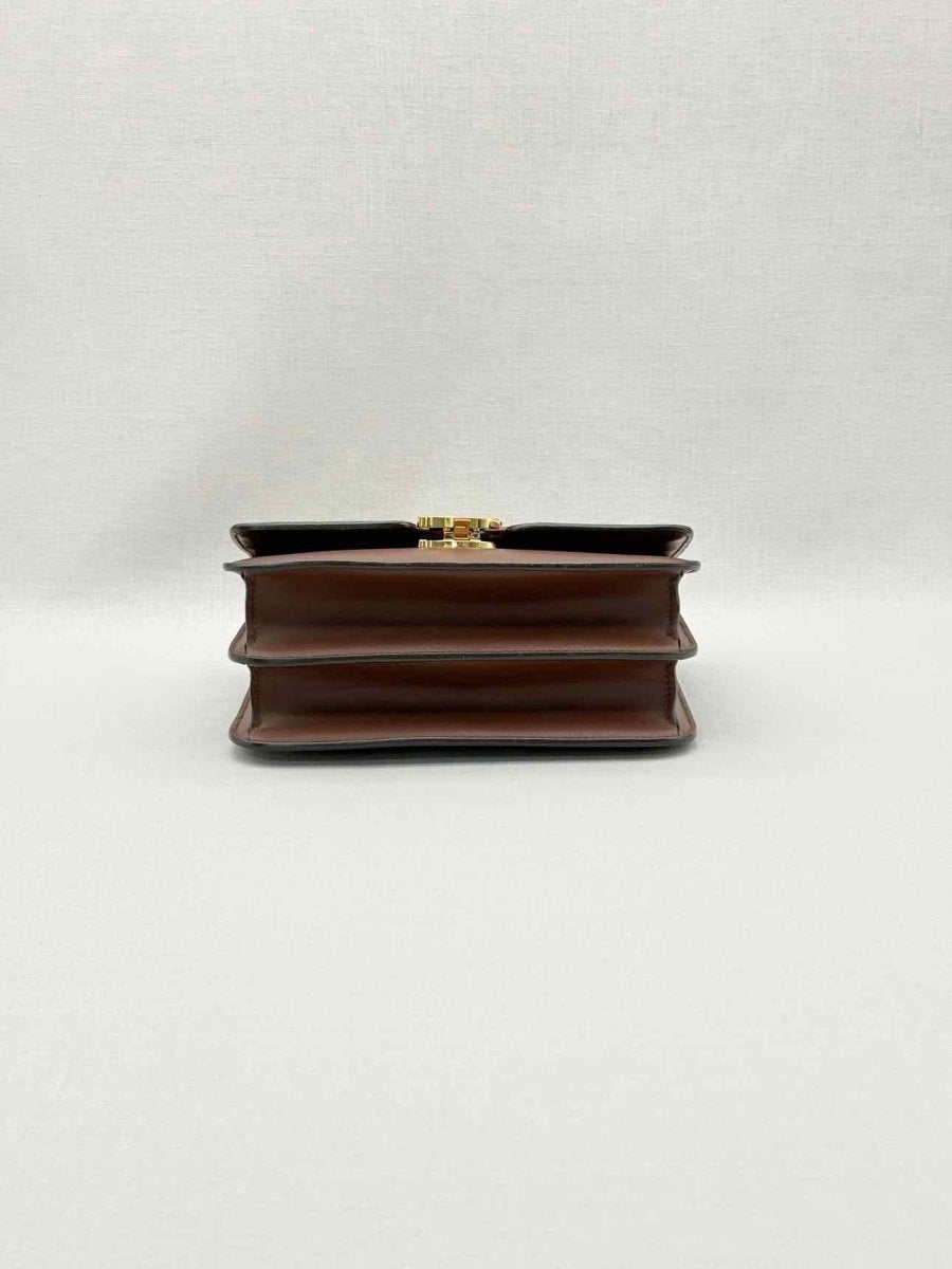 Pre-loved BURBERRY TB Flap Brown Multicolor Monogram Shoulder Bag at Reems Closet