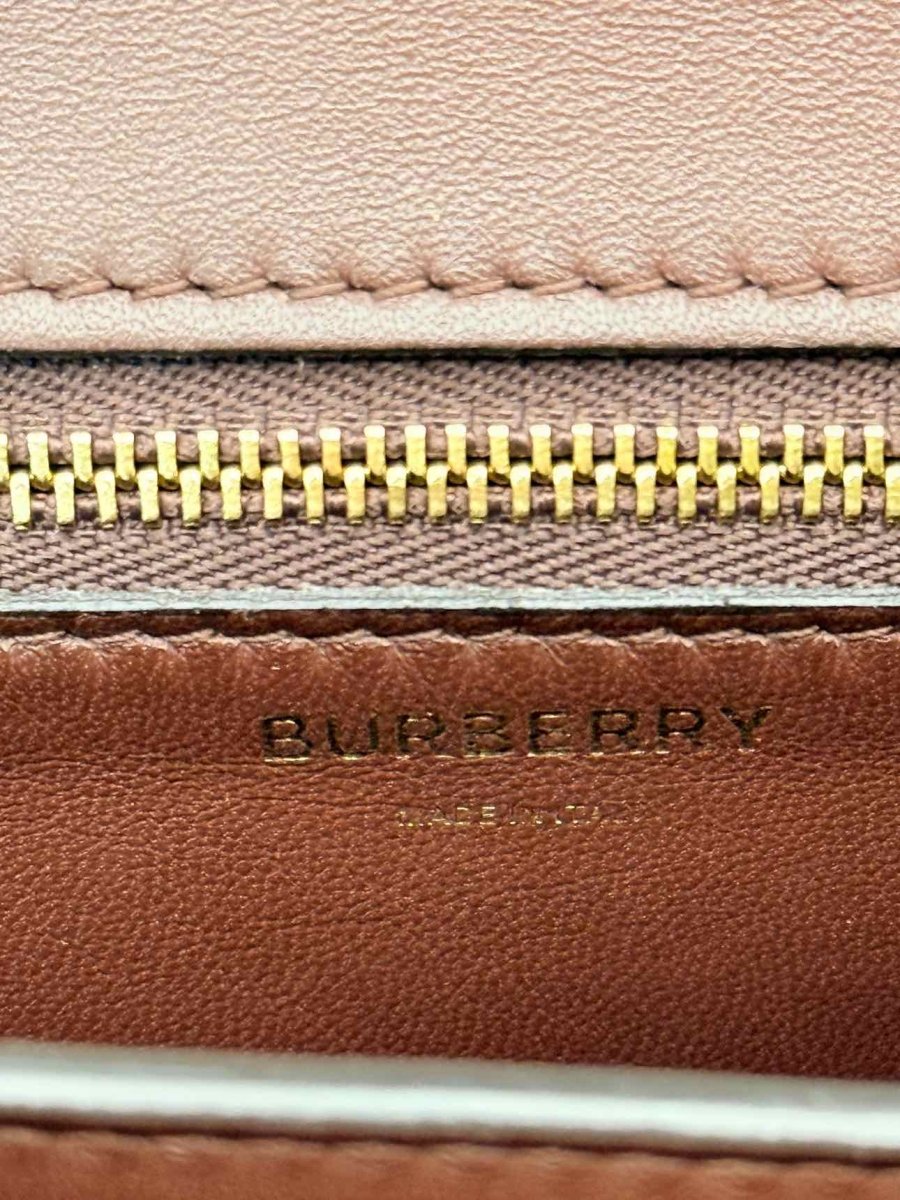 Pre-loved BURBERRY TB Flap Brown Multicolor Monogram Shoulder Bag at Reems Closet