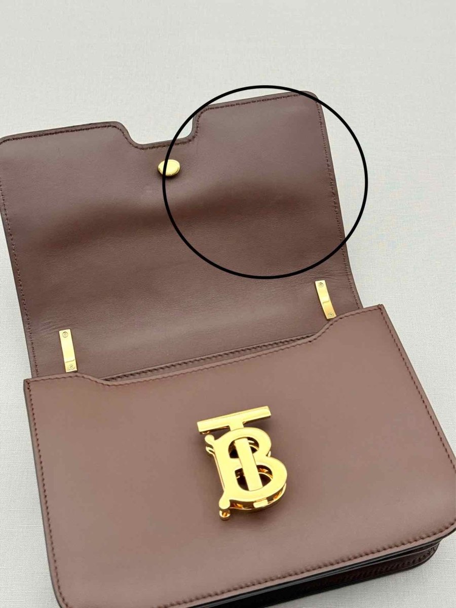 Pre-loved BURBERRY TB Flap Brown Multicolor Monogram Shoulder Bag at Reems Closet