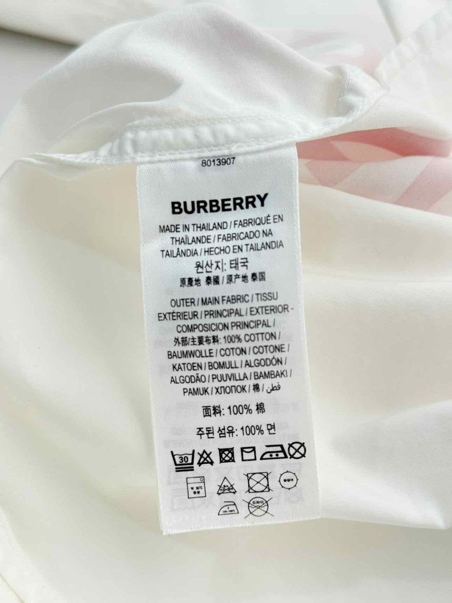 Pre - loved BURBERRY White Size US 6 Knee Length Dress at Reems Closet