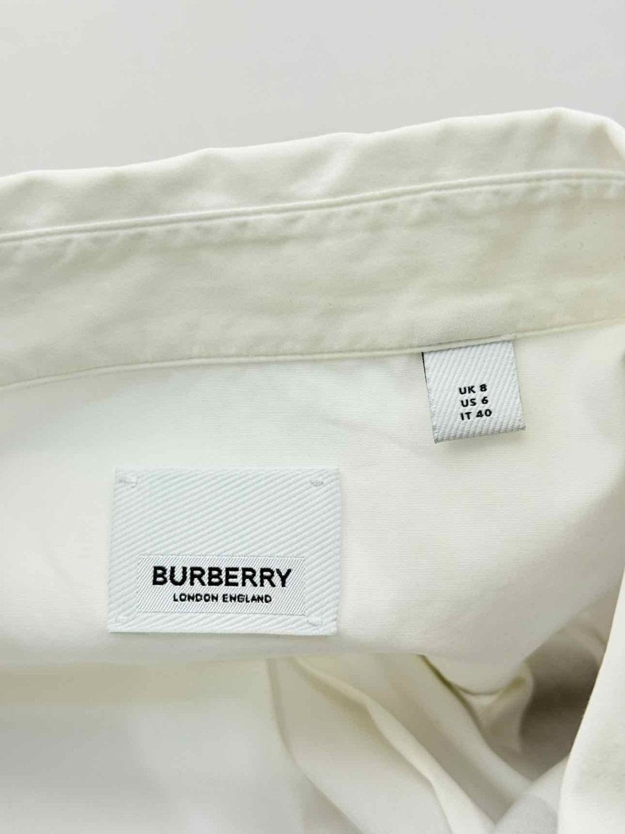 Pre - loved BURBERRY White Size US 6 Knee Length Dress at Reems Closet