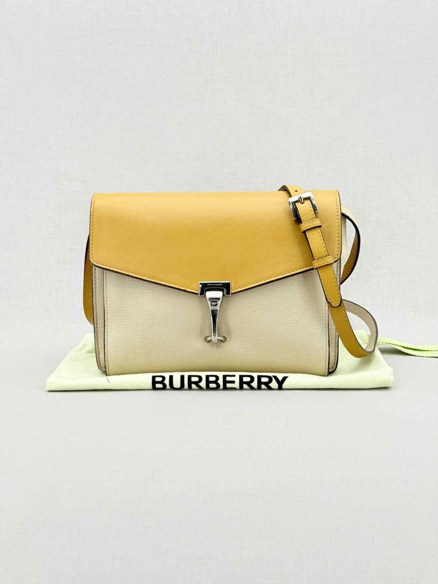 Pre - loved BURBERRY Yellow & Beige Crossbody at Reems Closet