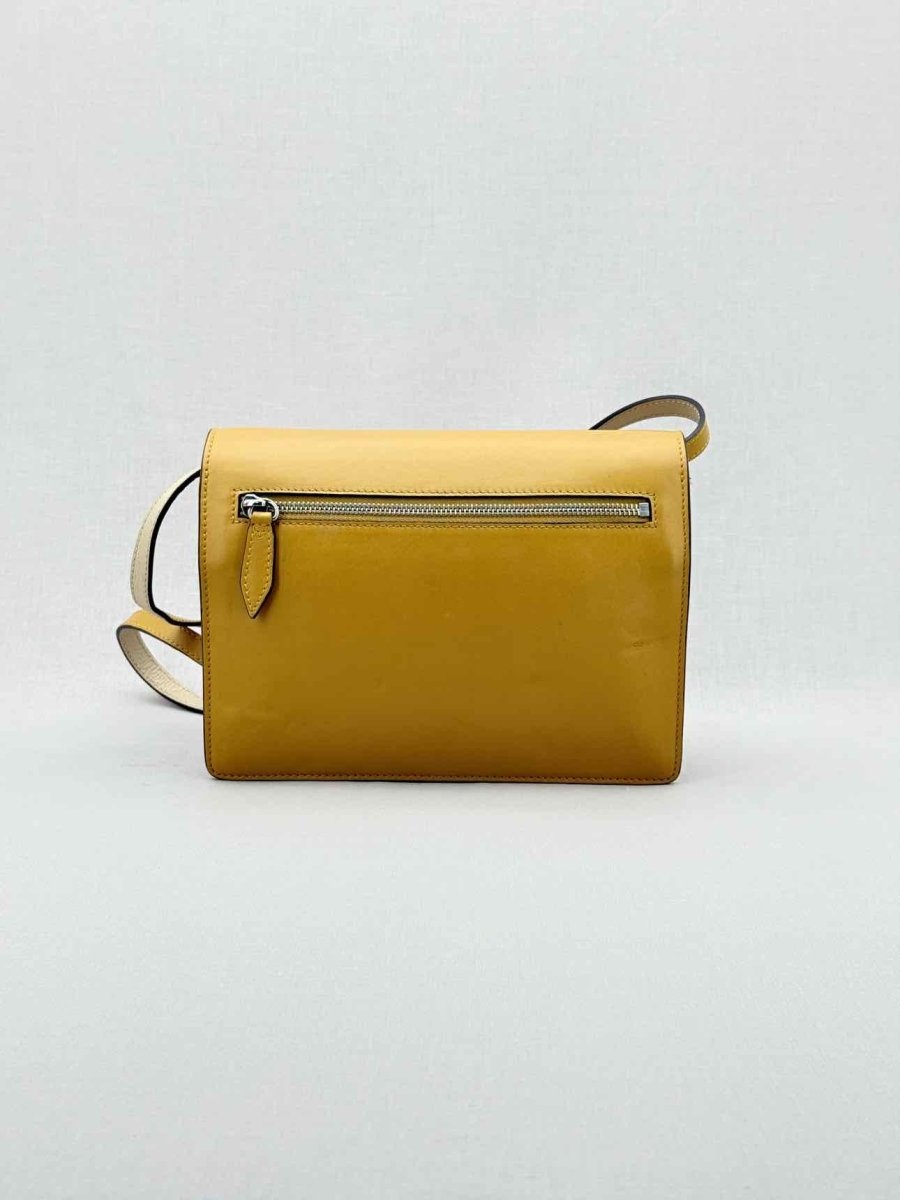 Pre - loved BURBERRY Yellow & Beige Crossbody at Reems Closet
