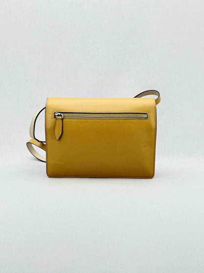Pre - loved BURBERRY Yellow & Beige Crossbody at Reems Closet