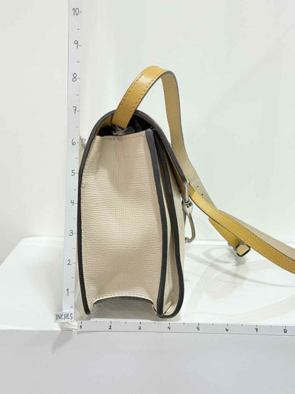 Pre - loved BURBERRY Yellow & Beige Crossbody at Reems Closet