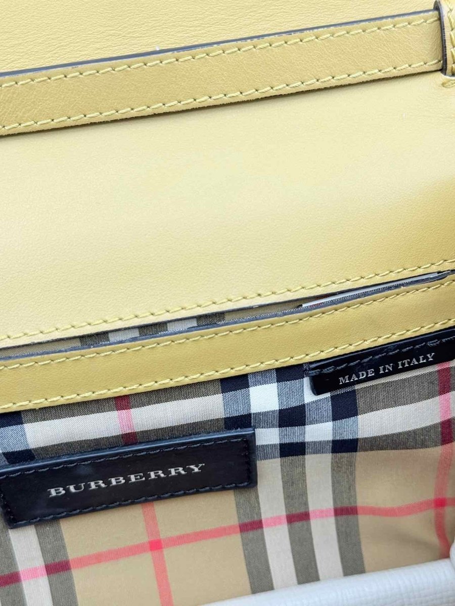 Pre - loved BURBERRY Yellow & Beige Crossbody at Reems Closet