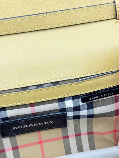 Pre - loved BURBERRY Yellow & Beige Crossbody at Reems Closet