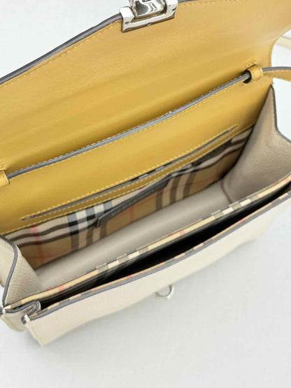 Pre - loved BURBERRY Yellow & Beige Crossbody at Reems Closet