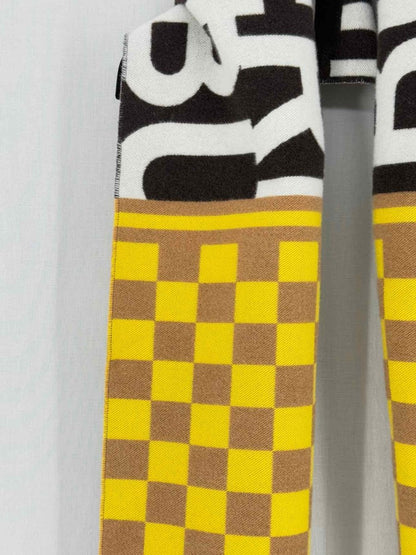 Pre - loved BURBERRY Yellow Monogram Scarf at Reems Closet