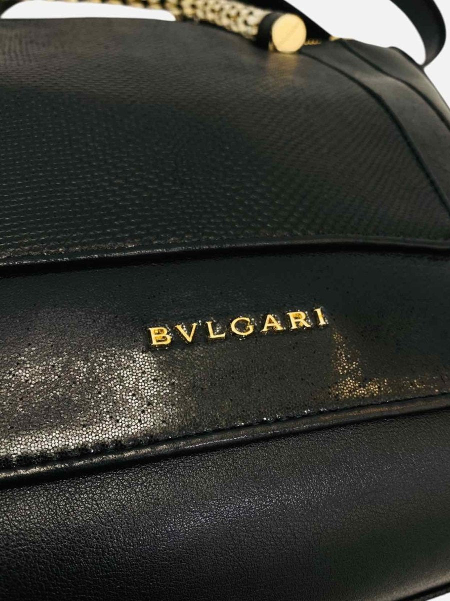 Pre - loved BVLGARI Black Tote Bag at Reems Closet