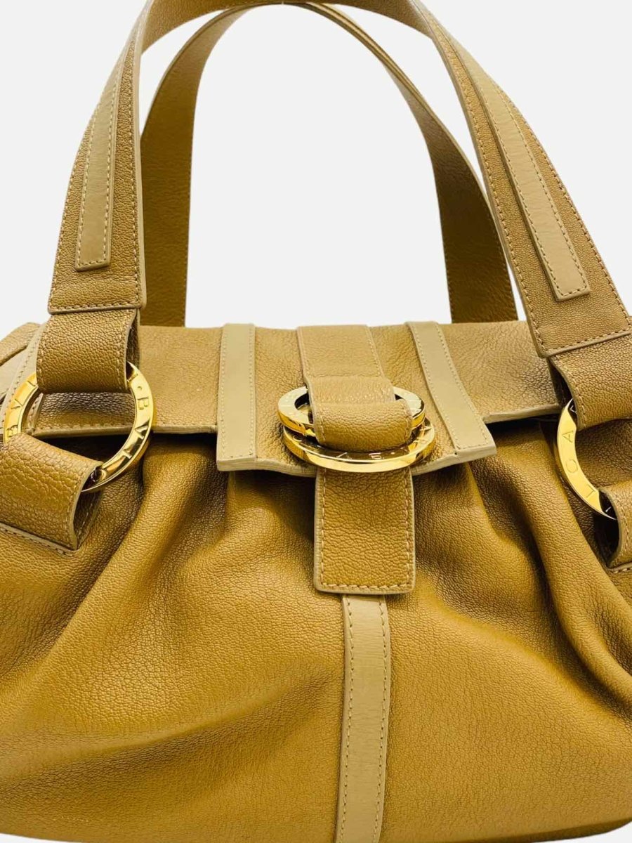 Pre - loved BVLGARI Chandra Tan Shoulder Bag at Reems Closet