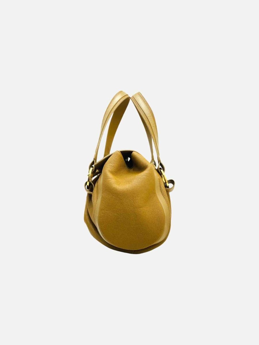 Pre - loved BVLGARI Chandra Tan Shoulder Bag at Reems Closet