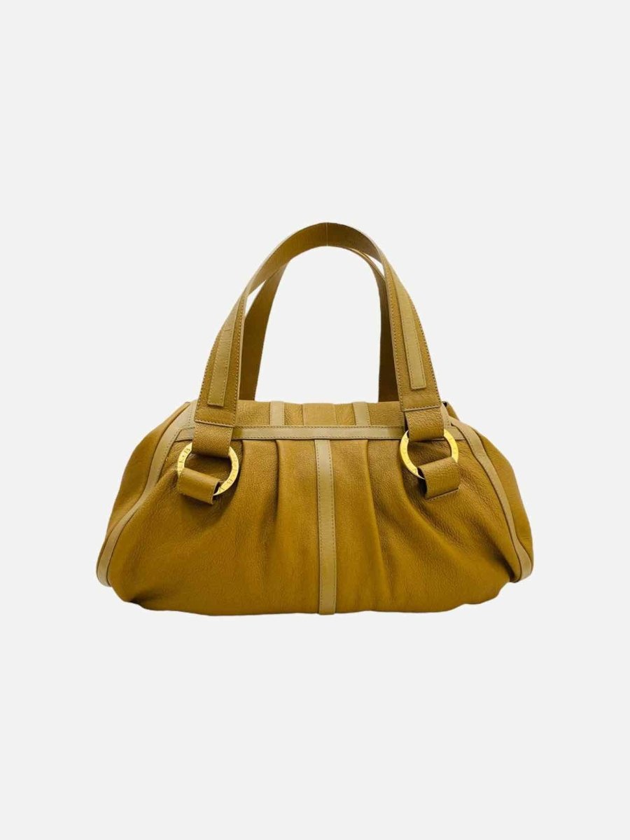 Pre - loved BVLGARI Chandra Tan Shoulder Bag at Reems Closet