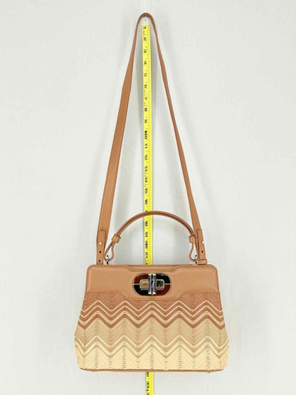 Pre - loved BVLGARI Isabella Rossellini Tricolor Top Handle at Reems Closet