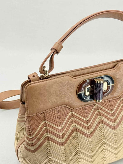 Pre - loved BVLGARI Isabella Rossellini Tricolor Top Handle at Reems Closet