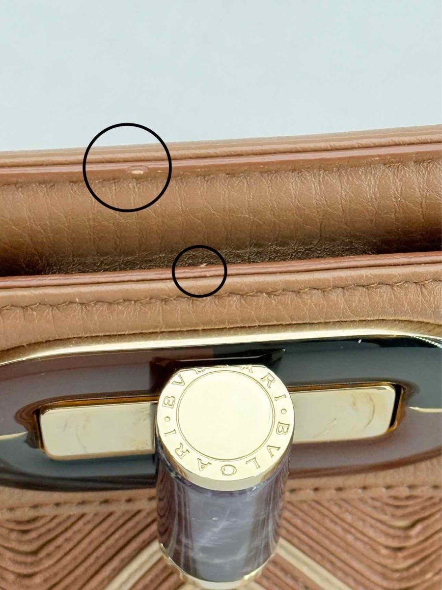 Pre - loved BVLGARI Isabella Rossellini Tricolor Top Handle at Reems Closet