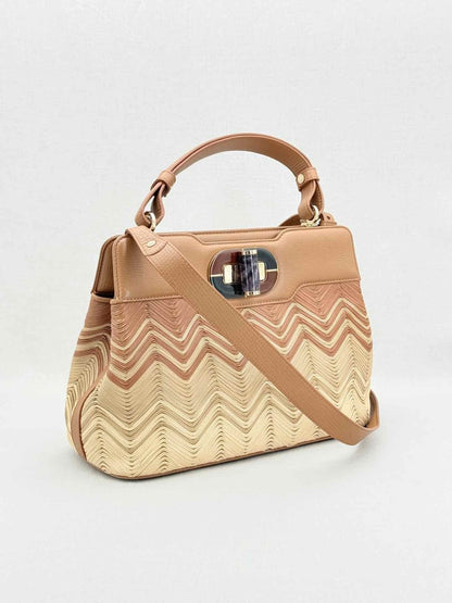 Pre - loved BVLGARI Isabella Rossellini Tricolor Top Handle at Reems Closet