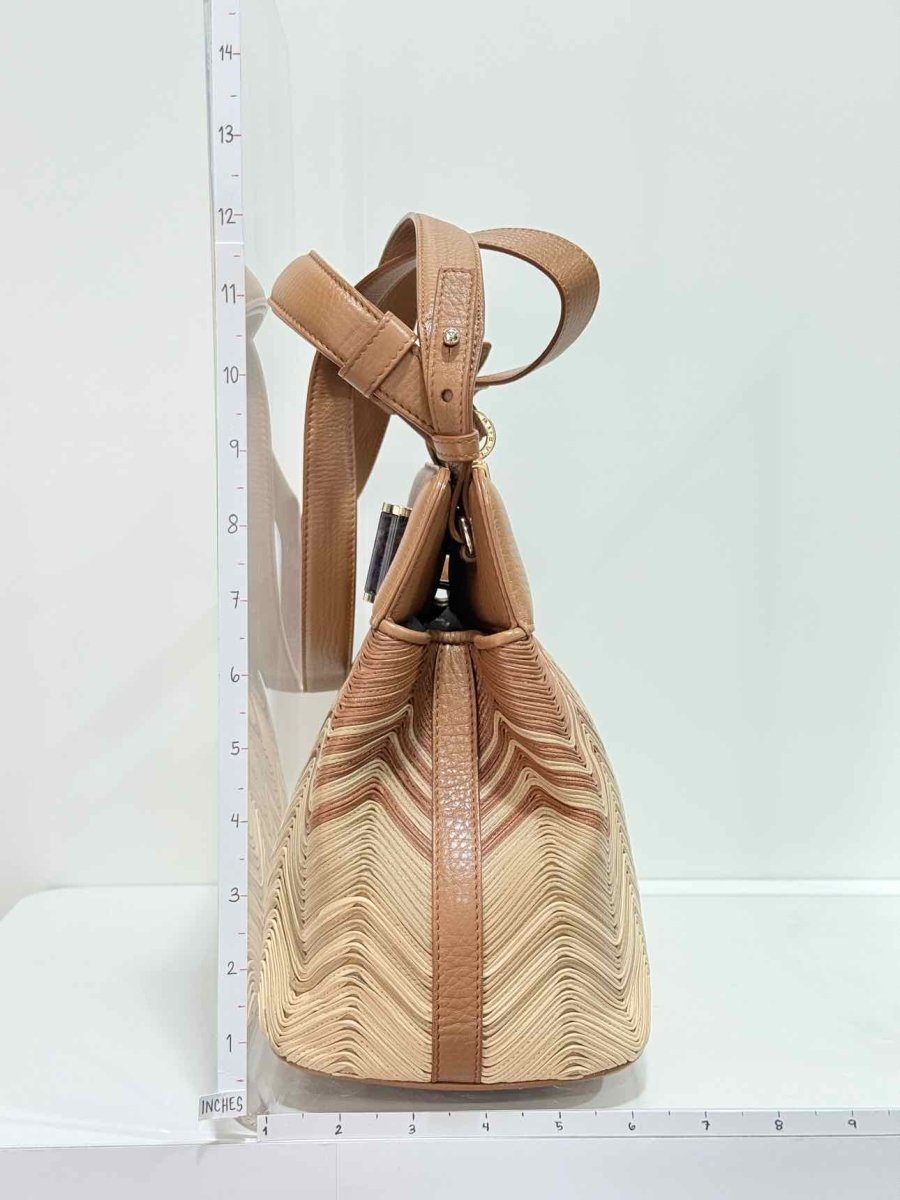 Pre - loved BVLGARI Isabella Rossellini Tricolor Top Handle at Reems Closet