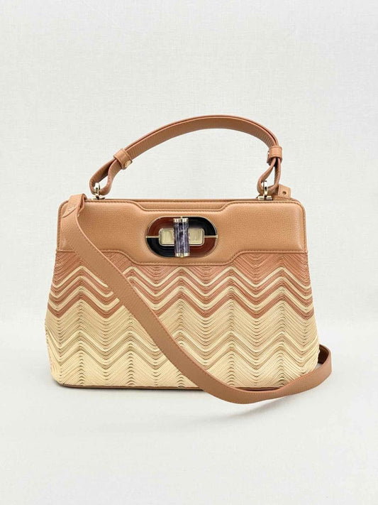 Pre - loved BVLGARI Isabella Rossellini Tricolor Top Handle at Reems Closet