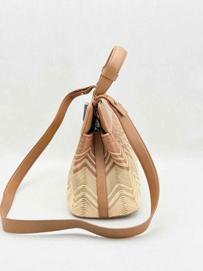 Pre - loved BVLGARI Isabella Rossellini Tricolor Top Handle at Reems Closet