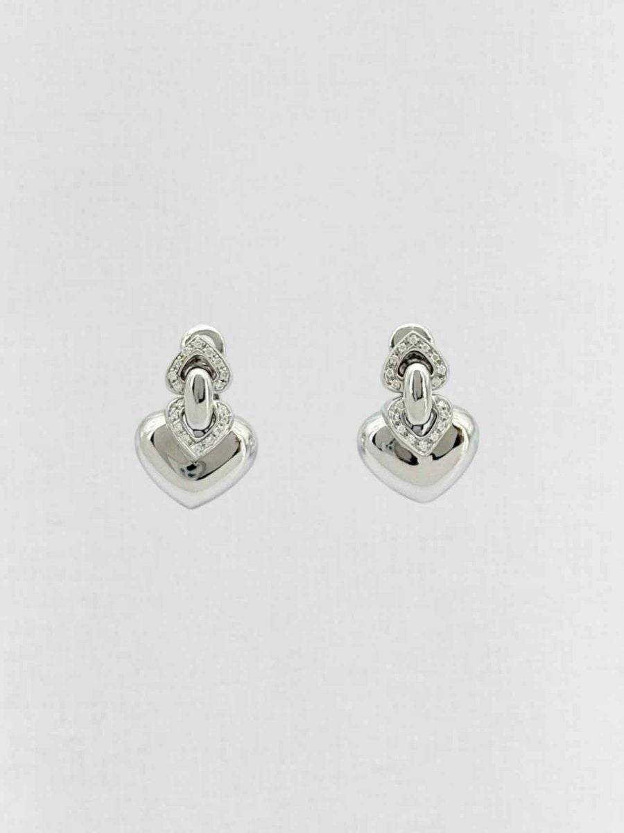 Pre - loved BVLGARI pave diamonds Earrings at Reems Closet