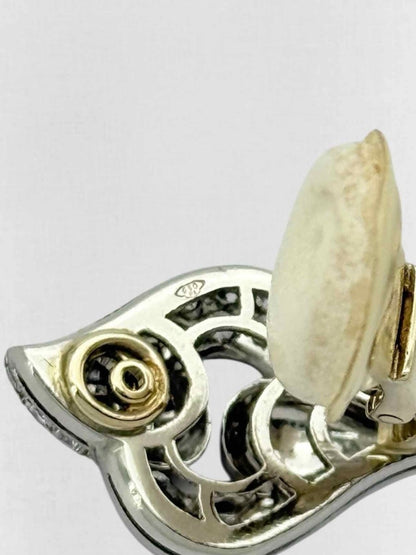 Pre - loved BVLGARI pave diamonds Earrings at Reems Closet