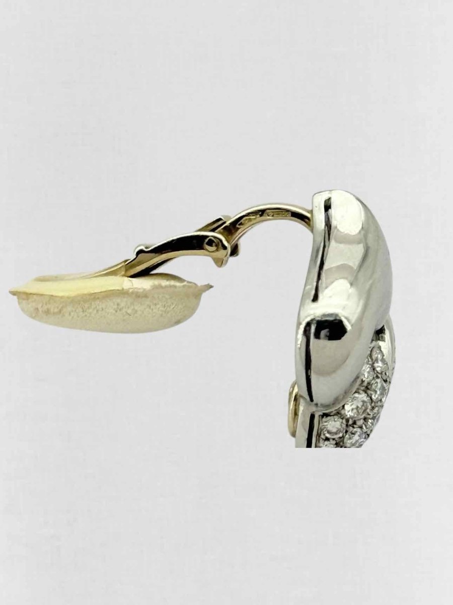 Pre - loved BVLGARI pave diamonds Earrings at Reems Closet
