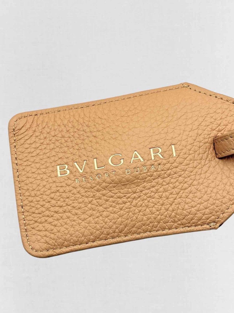 Pre - loved BVLGARI Resort Dubai Tan Luggage Tag at Reems Closet