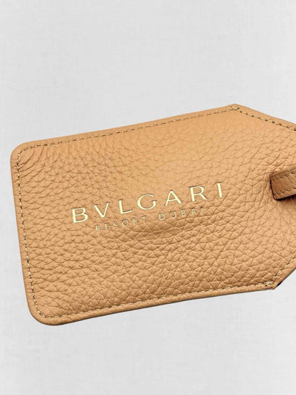 Pre - loved BVLGARI Resort Dubai Tan Luggage Tag at Reems Closet