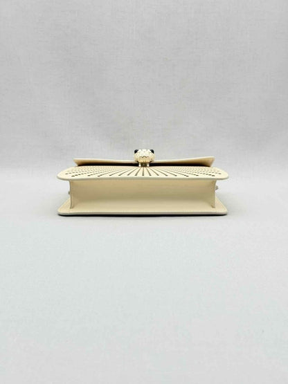 Pre - loved BVLGARI Serpenti Beige Laser Cut Crossbody at Reems Closet