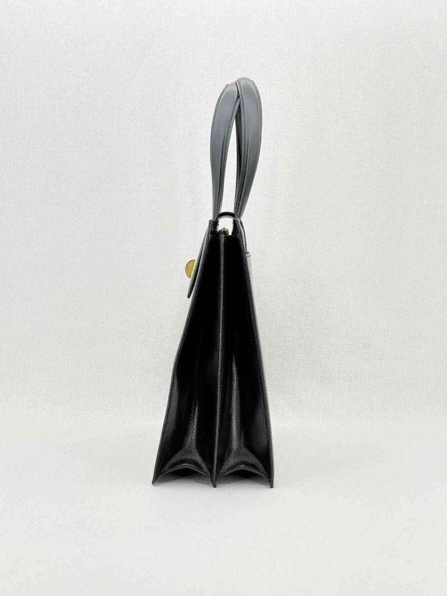 Pre - loved BVLGARI Vintage Black Top Handle at Reems Closet
