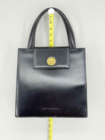 Pre - loved BVLGARI Vintage Black Top Handle at Reems Closet