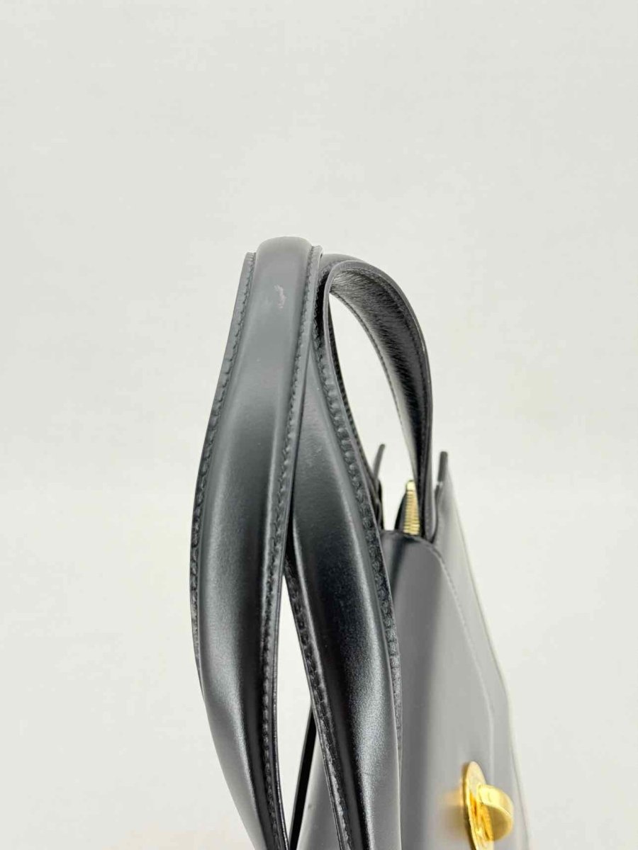Pre - loved BVLGARI Vintage Black Top Handle at Reems Closet