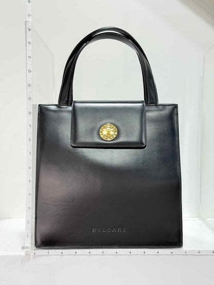 Pre - loved BVLGARI Vintage Black Top Handle at Reems Closet