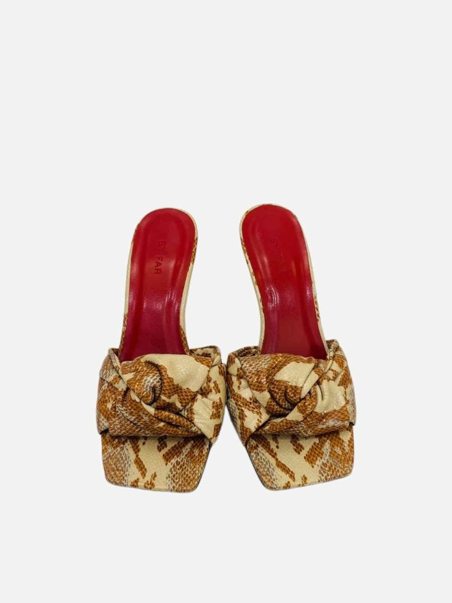 Pre - loved BY FAR Lana Brown Multicolor Size EU 37 Mules at Reems Closet