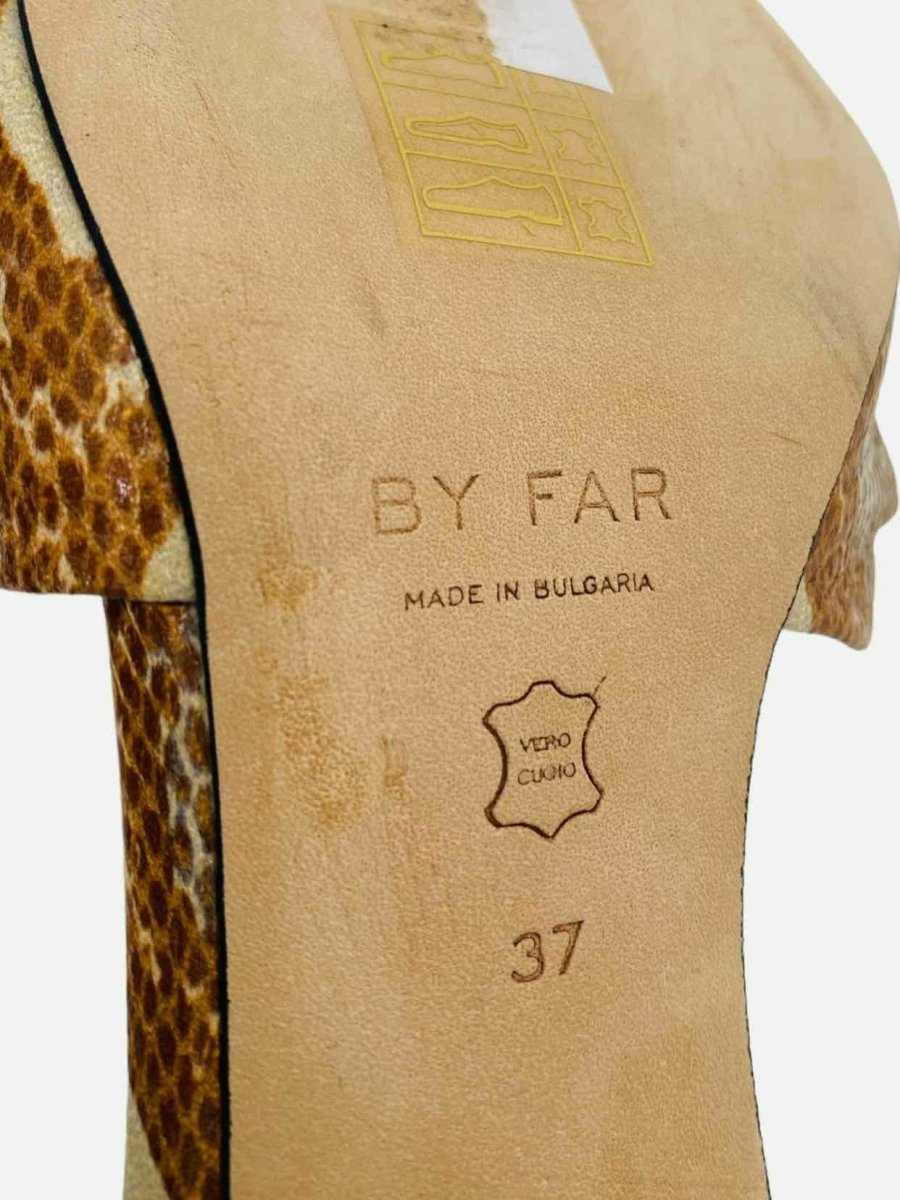 Pre - loved BY FAR Lana Brown Multicolor Size EU 37 Mules at Reems Closet