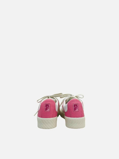 Pre - loved BY FAR Low Top White & Pink Sneakers at Reems Closet