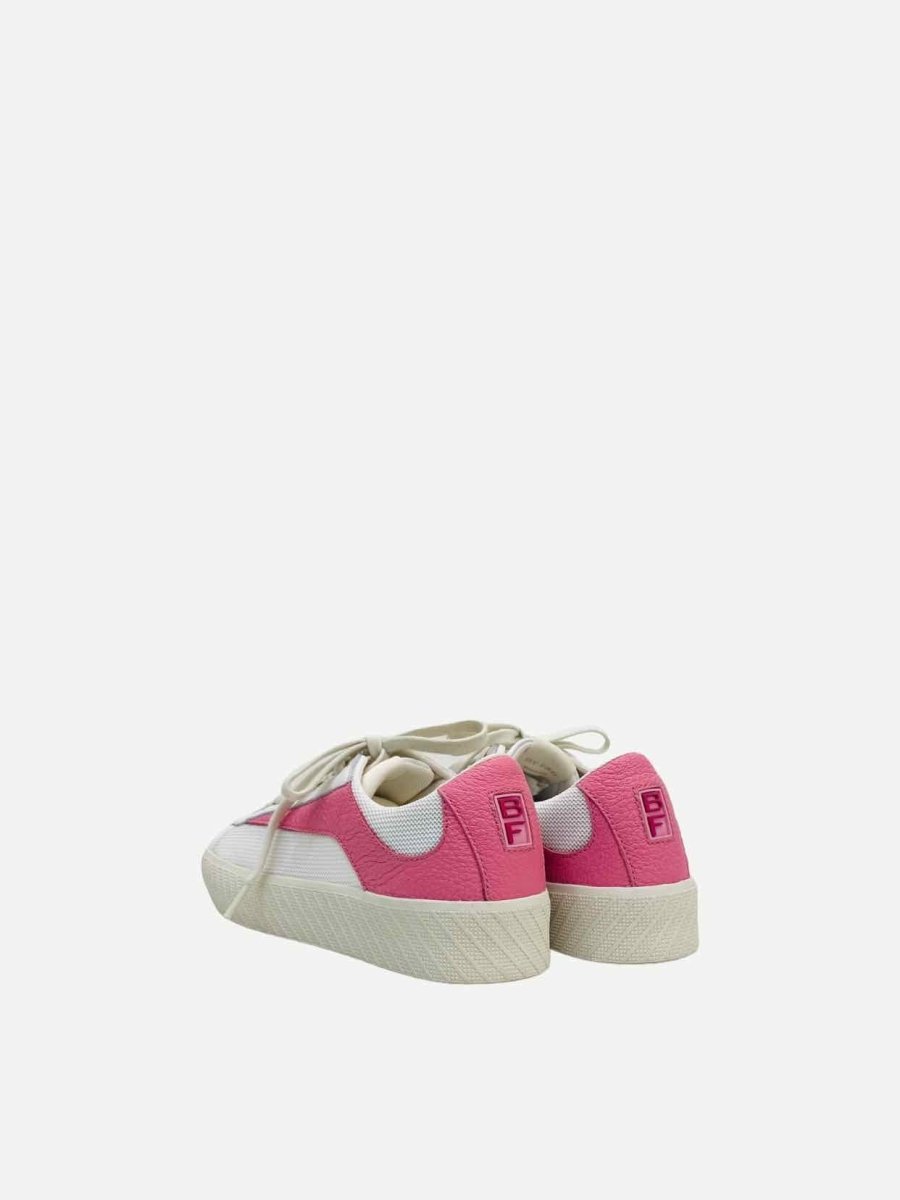 Pre - loved BY FAR Low Top White & Pink Sneakers at Reems Closet