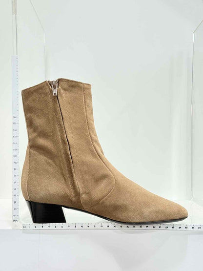 Pre - loved BY FAR Siggy Stretch Brown Size EU 37 Ankle Boots at Reems Closet