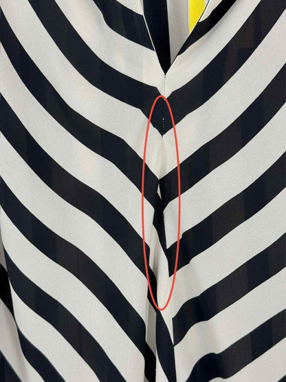 Pre-loved BY MALENE BIRGER Black & Beige Striped Size US 2 Blouse at Reems Closet