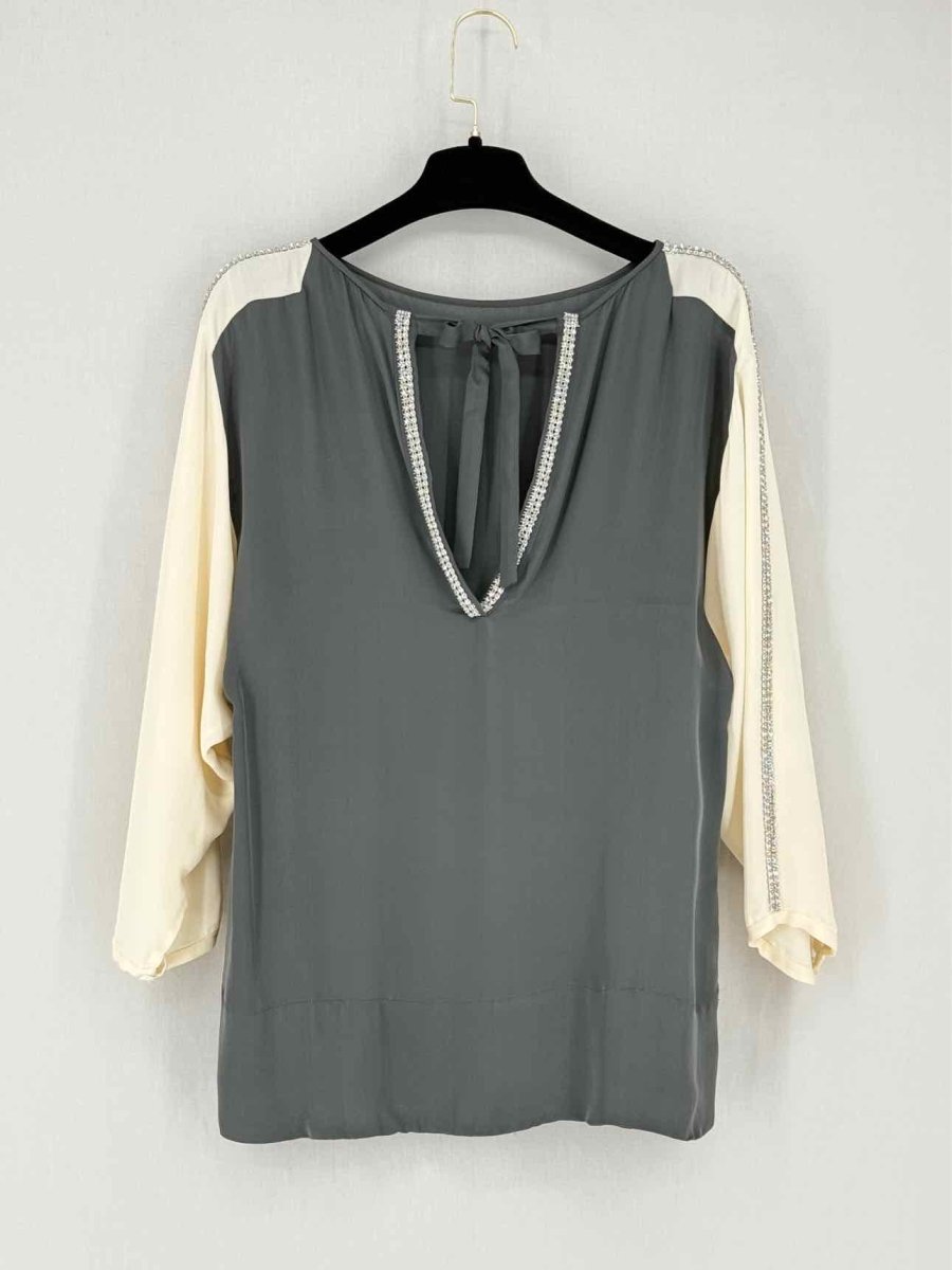 Pre - loved BY MALENE BIRGER Black & Cream Size Small Blouse at Reems Closet