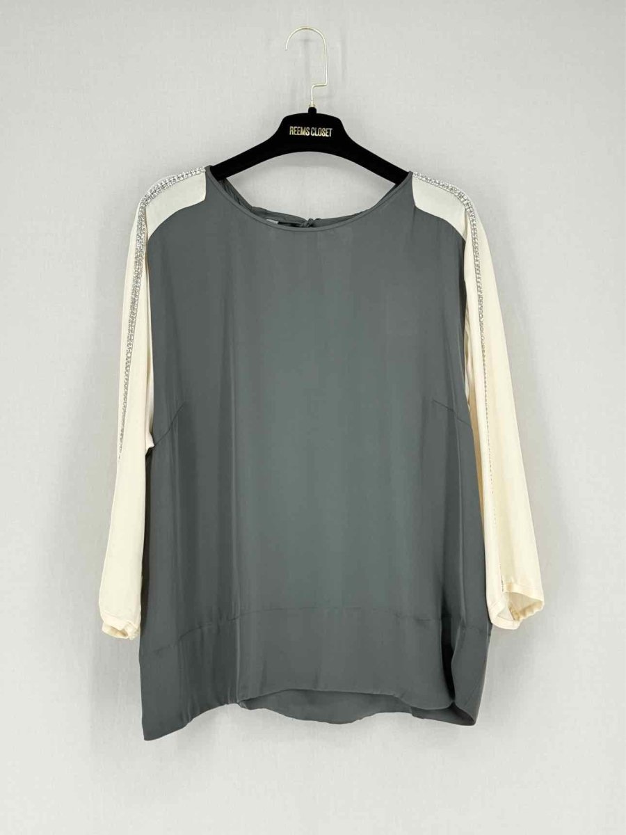 Pre - loved BY MALENE BIRGER Black & Cream Size Small Blouse at Reems Closet
