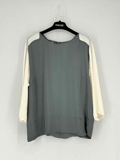 Pre - loved BY MALENE BIRGER Black & Cream Size Small Blouse at Reems Closet