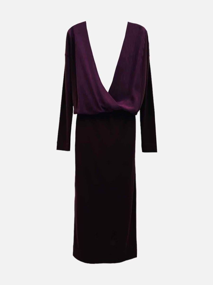 Pre - loved BY MALENE BIRGER Burgundy Size Small Midi Dress at Reems Closet
