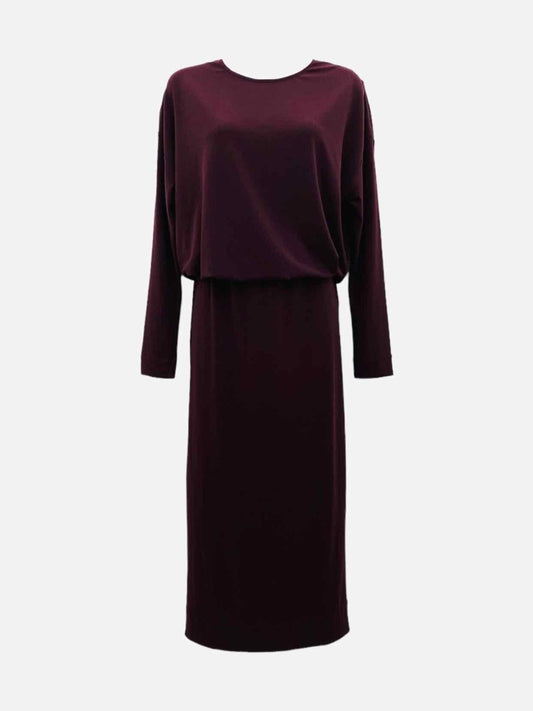 Pre - loved BY MALENE BIRGER Burgundy Size Small Midi Dress at Reems Closet