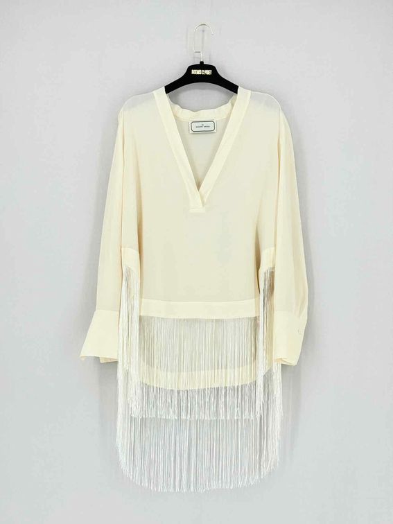 Pre - loved BY MALENE BIRGER Cream Size US 6 Blouse at Reems Closet