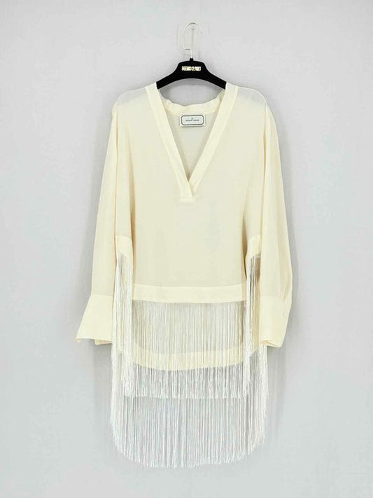 Pre - loved BY MALENE BIRGER Cream Size US 6 Blouse at Reems Closet
