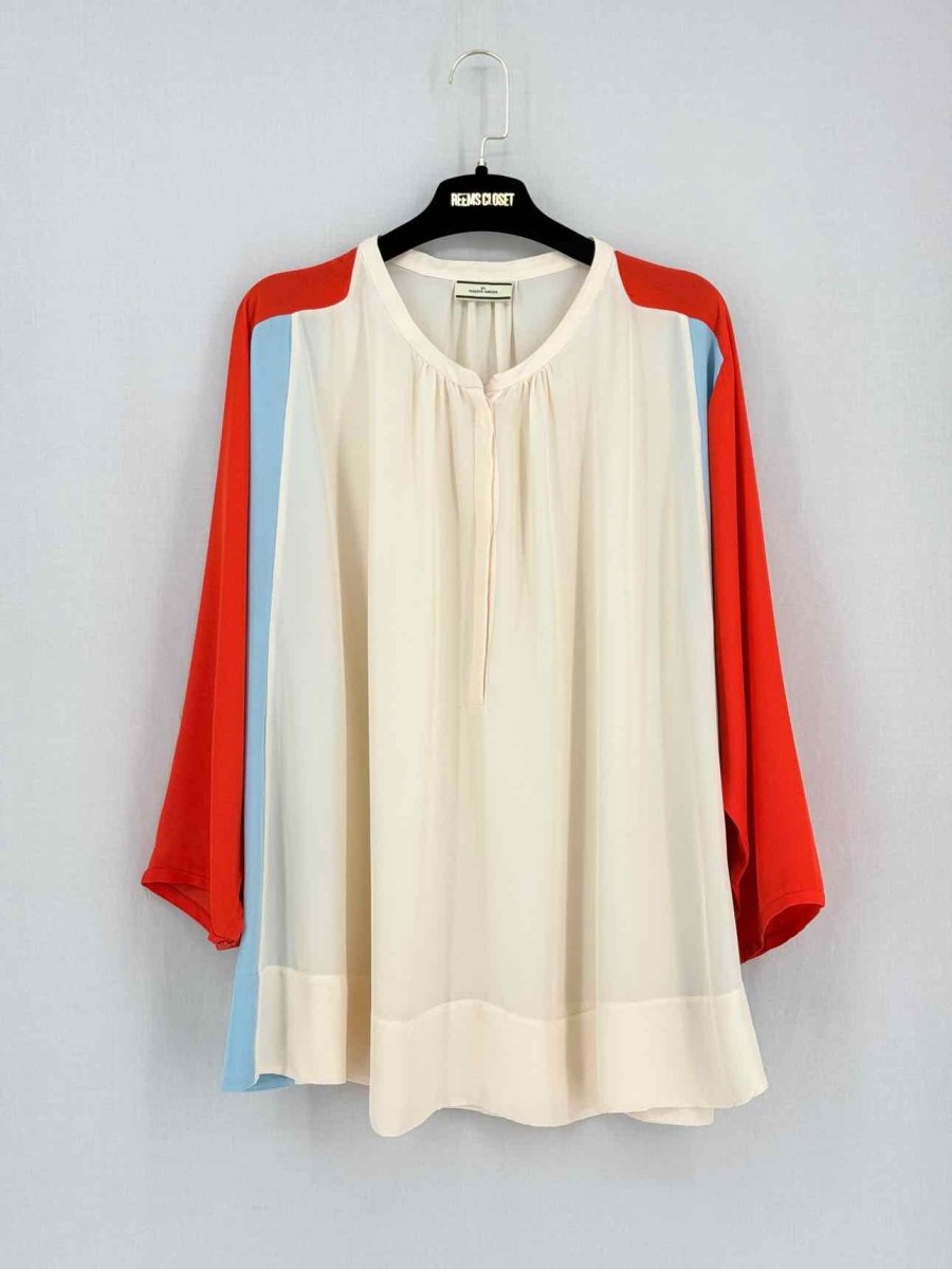 Pre-loved BY MALENE BIRGER Fliro Colorblock Size US 8 Blouse at Reems Closet