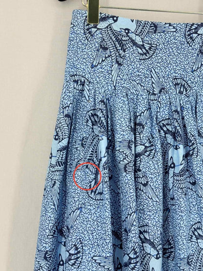 Pre - loved BY MARY Lou Blue & Black Printed Size Small Long Skirt at Reems Closet