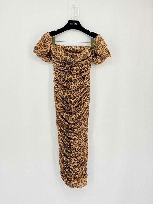 Pre-loved CAMEO Beige Multicolor Size Small Knee Length Dress at Reems Closet